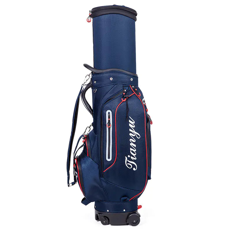 Golf Travel Bag with 4-Wheel Design and Dual Cap Holder