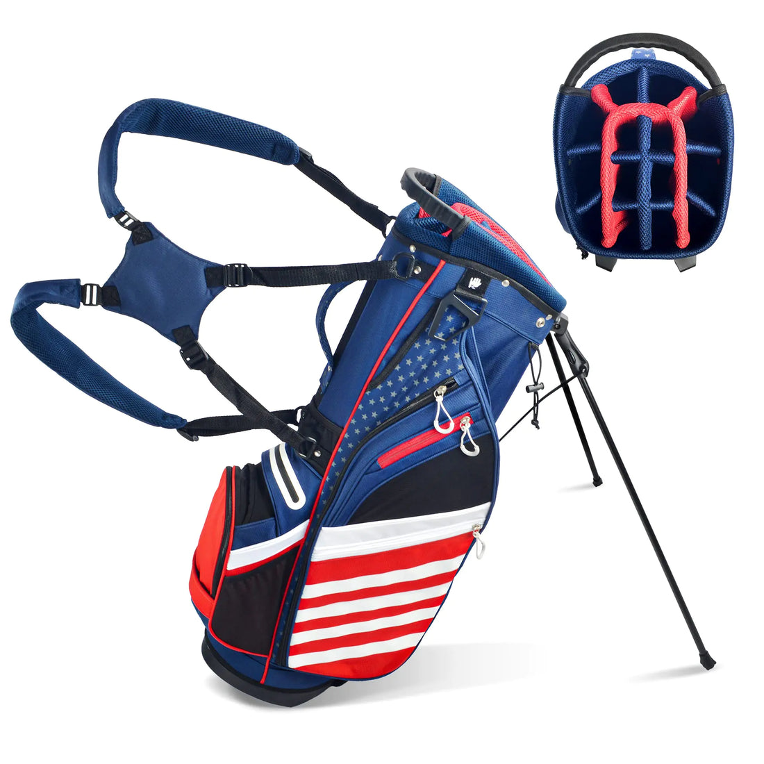 PatriotPro Golf Bag with 14 Dividers & Dual Strap
