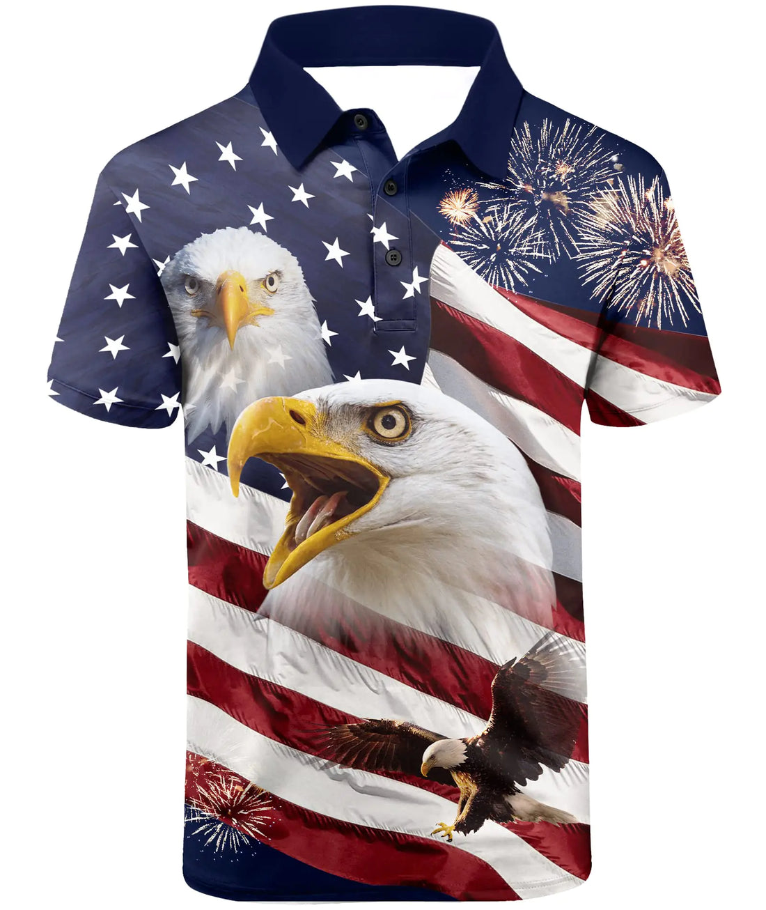 American Flag Eagle Performance Polo / X-Large