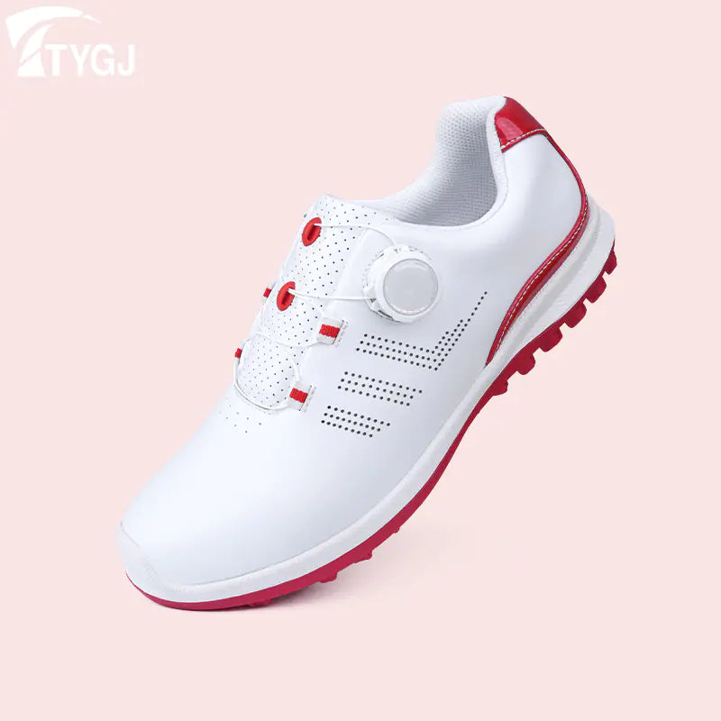 Women's Waterproof Golf Shoes with Knob Laces