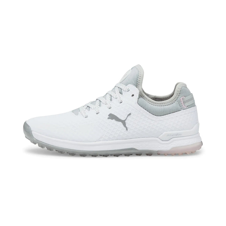 Puma Golf Womens Proadapt Alphacat Golf Shoe Puma White-Puma Silver-Pink Lady / 8.5