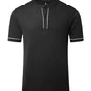 FlexWick Men's Collarless Golf Shirt - Casual Performance Polo, Henley Black / 3X-Large