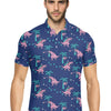 HIVICHI Dinosaur Print Golf Polo for Men / Large